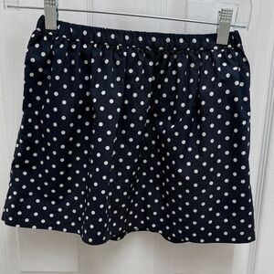 Crewcuts Navy Polka Dot Skirt size 6-7